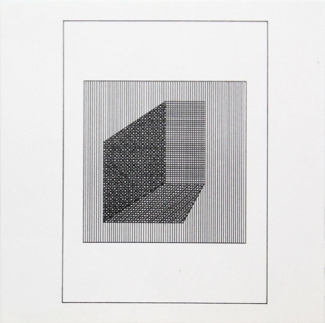 Sol Lewitt - Untitled from the Suite "Ficciones": Artist: Sol Lewitt Title: Untitled from the Suite "Ficciones" Year: 1984 Dimensions: 8in. by 8in. Edition: From the rare limited edition Publisher: Mackenzie-Ha