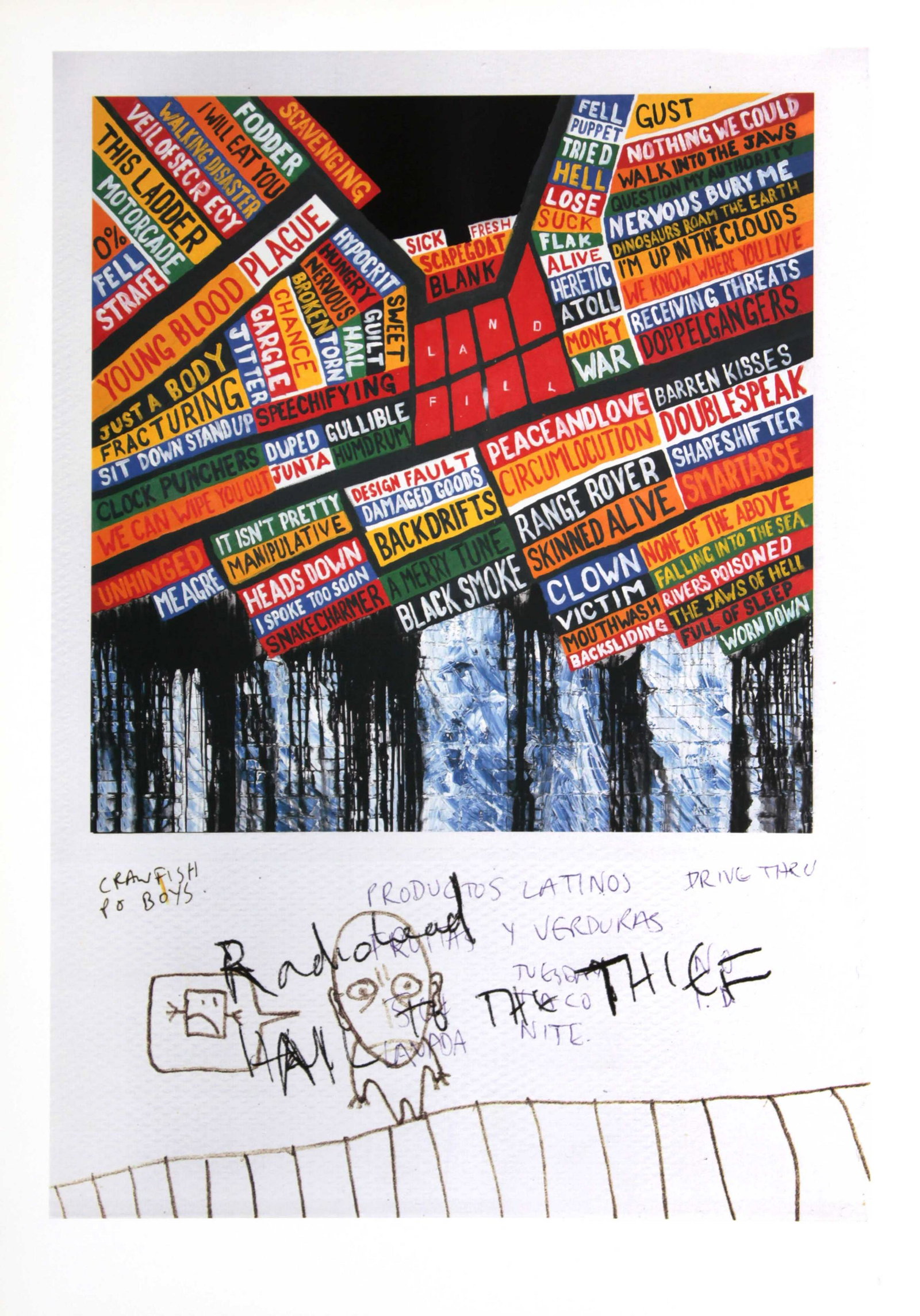 Stanley Donwood - Radiohead "Hail to the Thief" Full: Artist: Stanley Donwood Title: Radiohead "Hail to the Thief" Full Portfolio Dimensions: 13in. by 19.5in. Edition: From the rare limited edition Suite: Hail to the Thief Medium:
