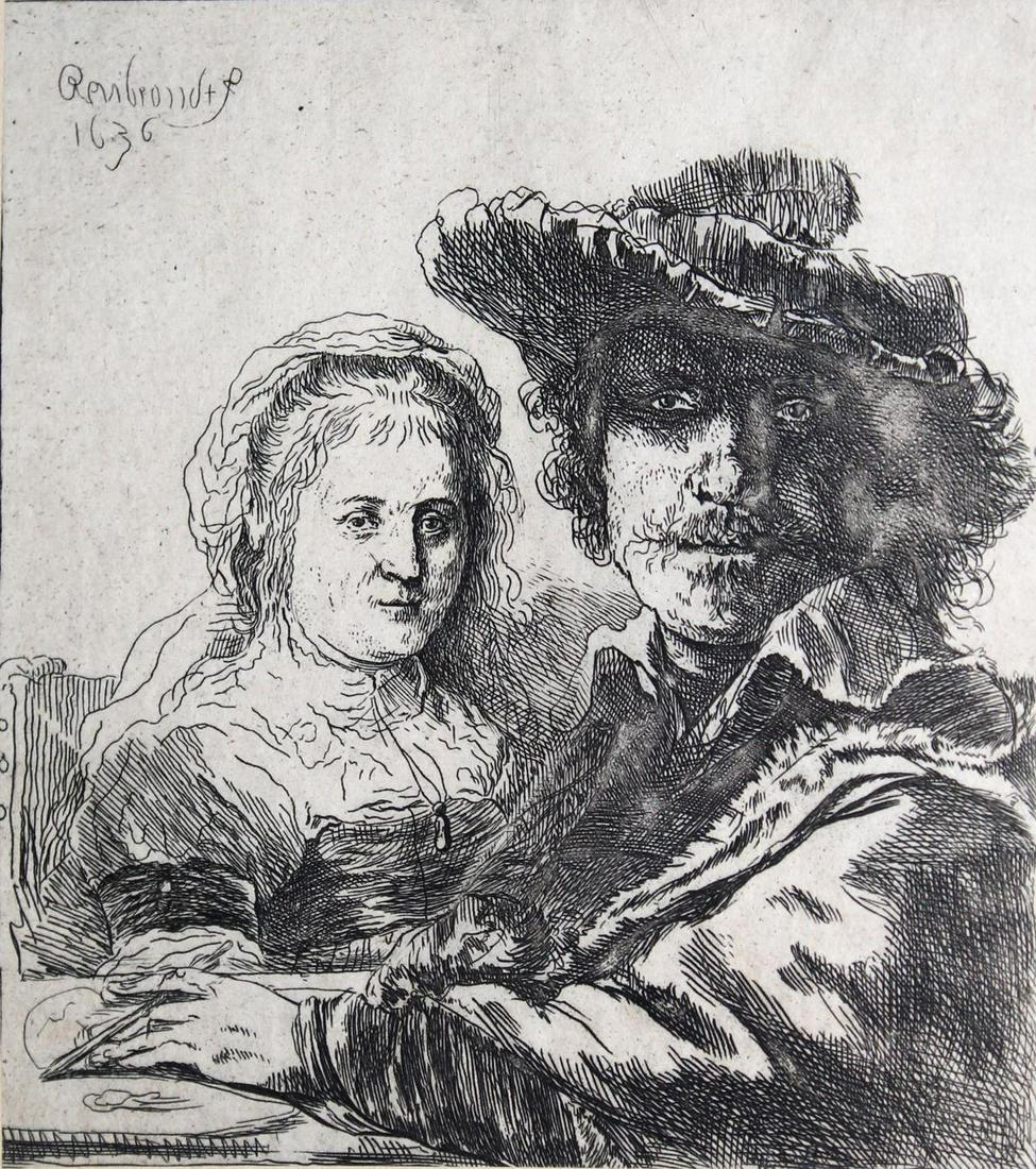 Rembrandt van Rijn - Rembrandt and his Wife Saskia (1 of 1)