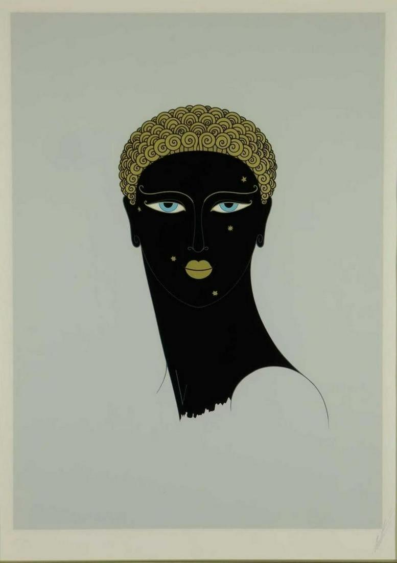 Erte - Queen of Sheba: Artist: Erte Title: Queen of Sheba Year: 1980 Dimensions: 29 3/4in. by 22in. Edition: From the rare limited edition of 300 Publisher: Circle Fine Art Corporation M