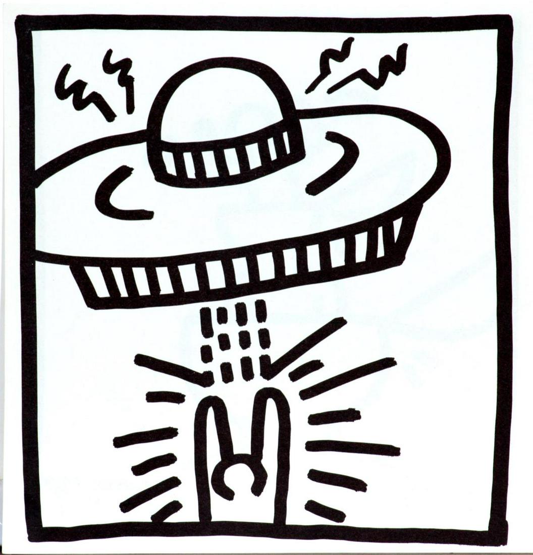 Keith Haring - Untitled from "Tony Shafrazi" portfolio: Artist: Keith Haring Title: Untitled from "Tony Shafrazi" portfolio Year: 1982 Dimensions: 9in. by 9in. Edition: From the limited edition of 2000 Publisher: Tony Shafrazi G