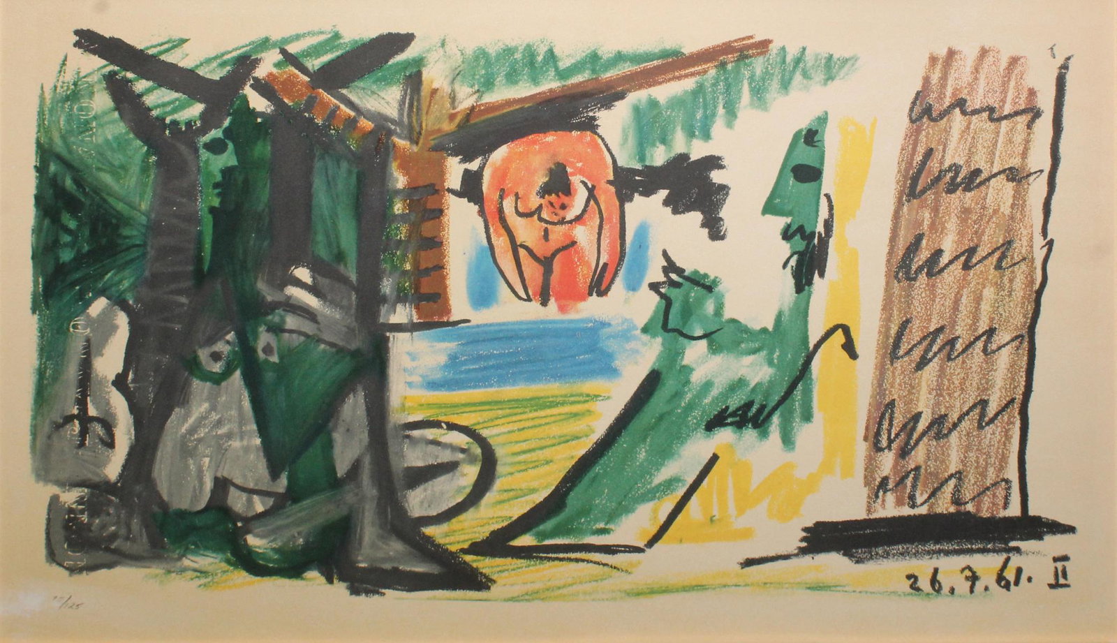 Pablo Picasso  - Untitled from "Les Dejeuners" (26.7.61 (1 of 2)