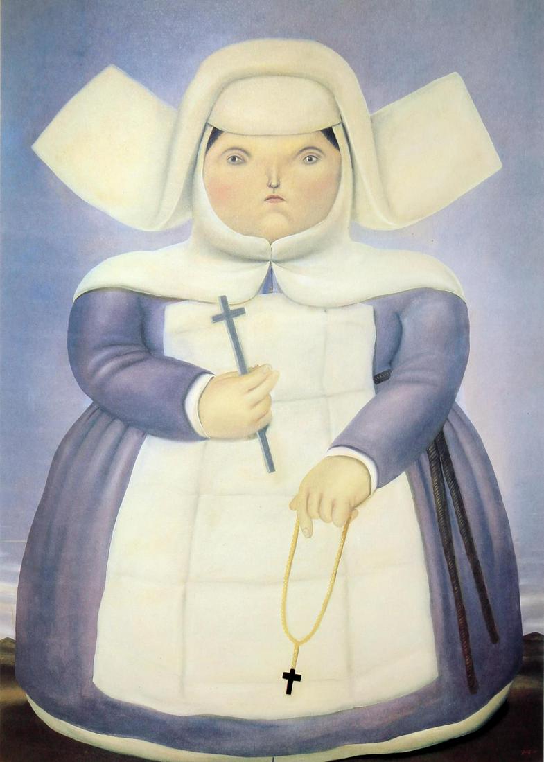 Fernando Botero (after) - Mother Superior: Artist: Fernando Botero (after) Title: Mother Superior Year: 1983 Dimensions: 16in. by 12in. Edition: From the limited edition of 200 Publisher: Harry N. Abrams Inc. New Yo