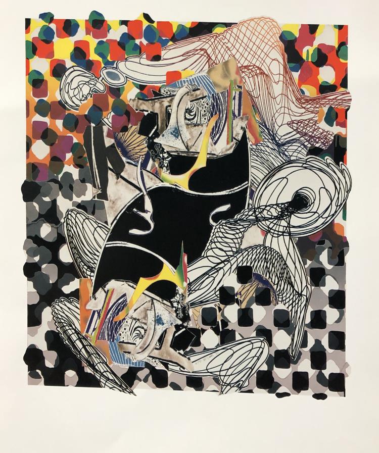 Frank Stella - The Battering Ram: Artist: Frank Stella Title: The Battering Ram Year: 1993 Dimensions: 11 1/2in. by 8 7/8in. Edition: From the rare limited edition Publisher: Tyler Graphics Ltd.