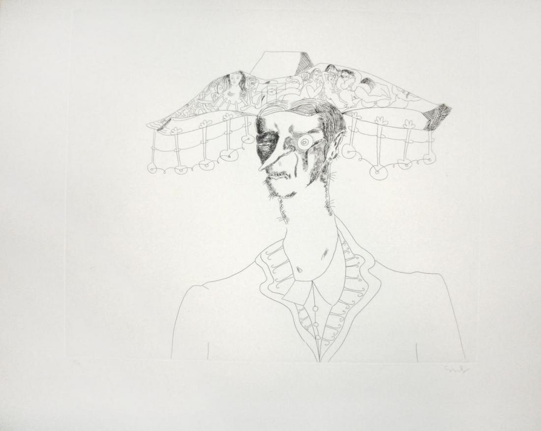 George Condo - #4 from "More Sketches of Spain for: Artist: George Condo Title: #4 from "More Sketches of Spain for Miles Davis Year: 1991 Dimensions: 27 1/8in. by 30 1/4in. Edition: From the rare limited edition of 40