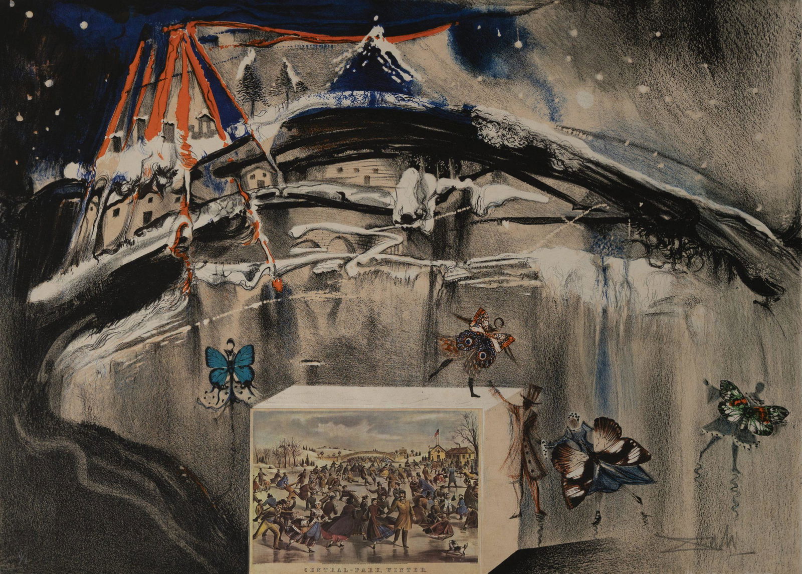 Salvador Dali - Central Park Winter New York (1 of 1)