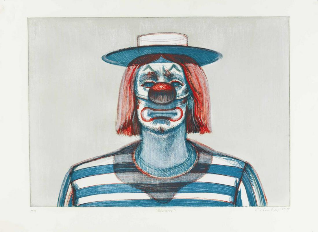Wayne Thiebaud - Clown from Recent Etchings I (1 of 1)
