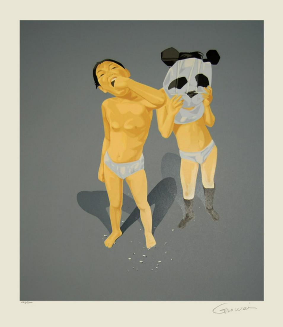 Guo Wei - Ami No. 4: Artist: Guo Wei Title: Ami No. 4 Year: 2009 Dimensions: 35in. by 40 1/2in. Edition: From the rare limited edition of 200 Medium: Original serigraph on Arches paper