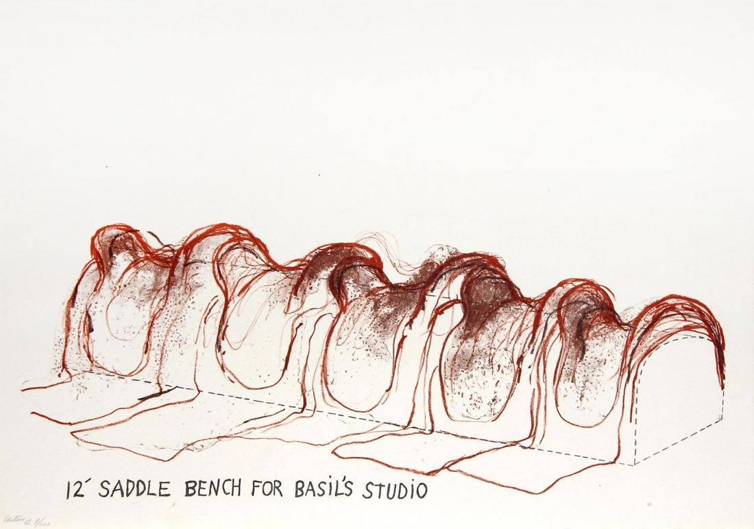 Jim Dine - 12' Saddle Bench for Basil's Studio (1 of 1)