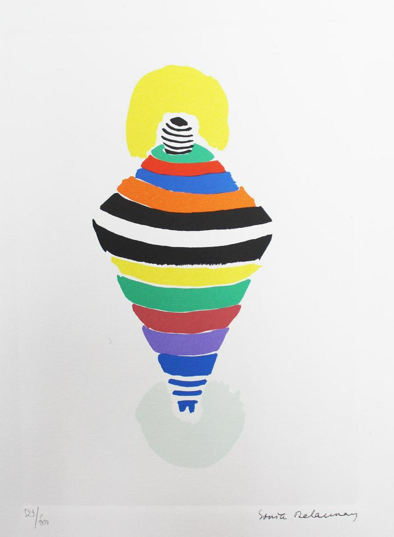 Sonia Delaunay - Robe-toupie Rio: Artist: Sonia Delaunay Title: Robe-toupie Rio Year: c. 1994 Dimensions: 8in. by 11in. Edition: from the rare limited edition of 600 Suite: for Society Azygos