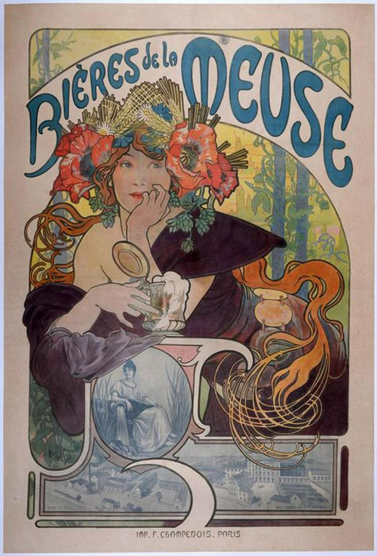 Alphonse Mucha - 'BiÃ¨res de la Meuse' (1 of 1)