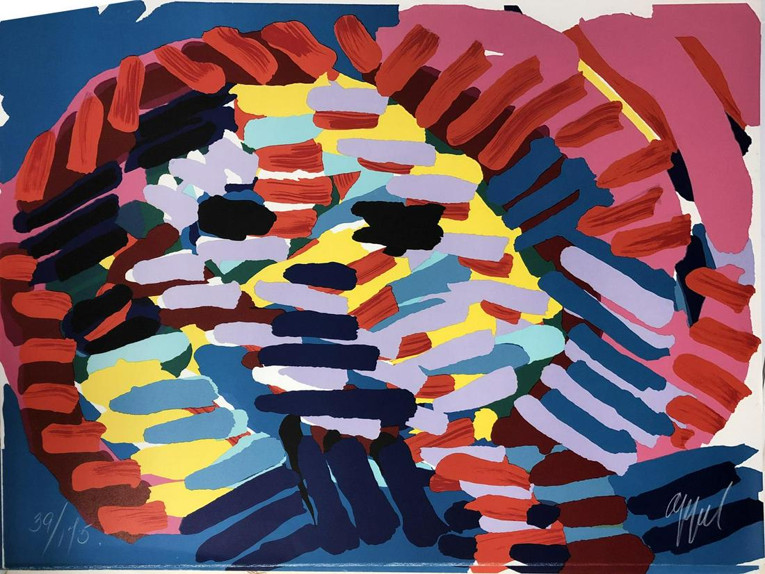 Karel Appel - Once I Was The Sun: Artist: Karel Appel Title: Once I Was The Sun Year: 1978 Dimensions: 22in. by 30in. Edition: From rare edition of 175 Medium: Lithograph in Colors S