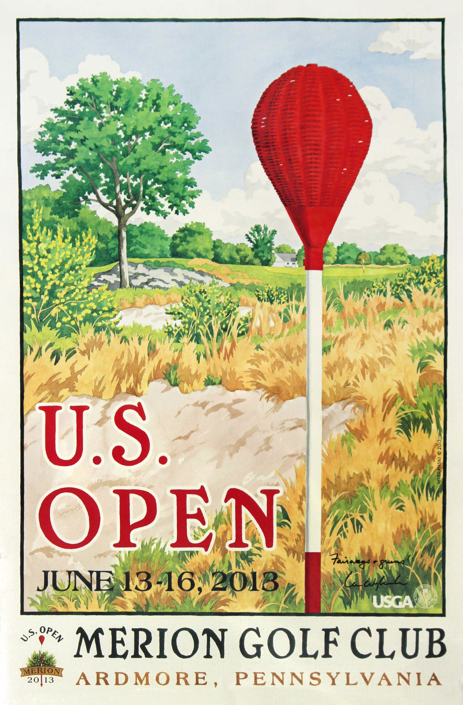 Lee Wybranski - 2013 U.S. Open Merion Golf Club Poster (1 of 3)