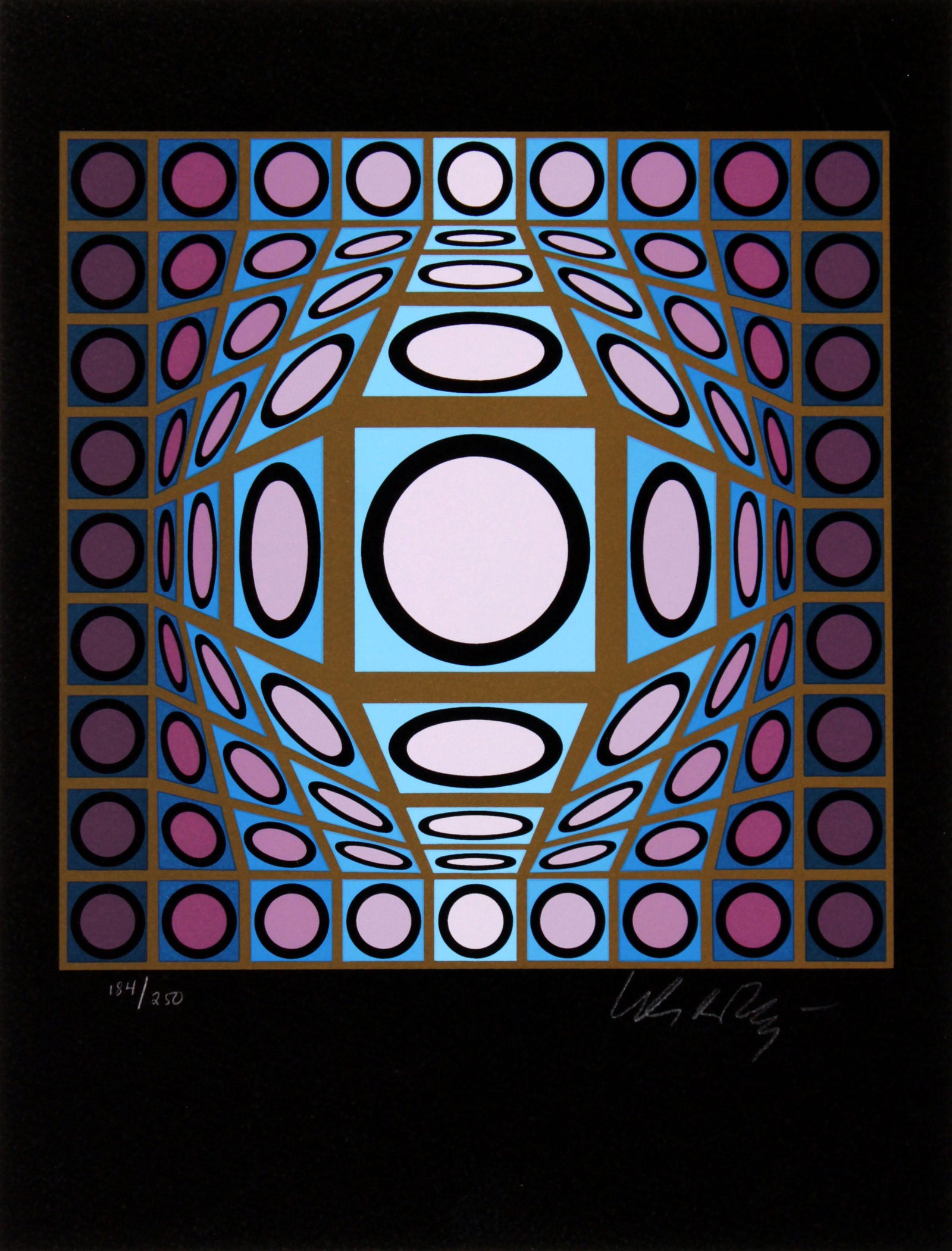 Victor Vasarely - Composition Microcosmos IV 1980 (1 of 3)