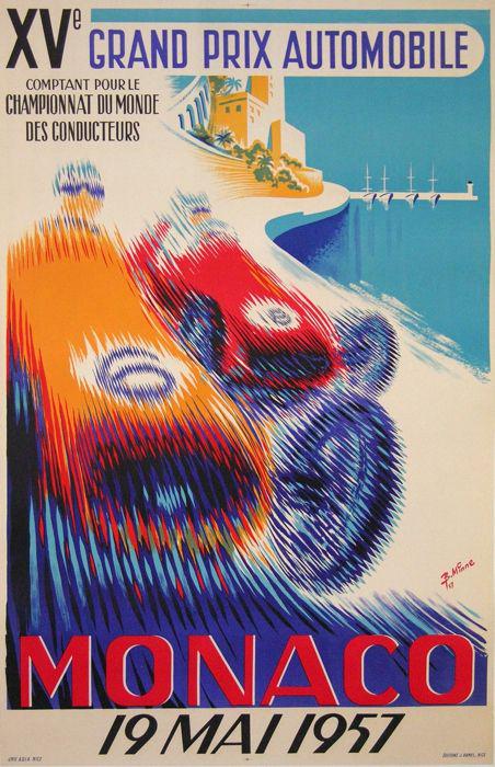 Vintage Poster - Monaco Grand Prix Automobile Motor (1 of 1)
