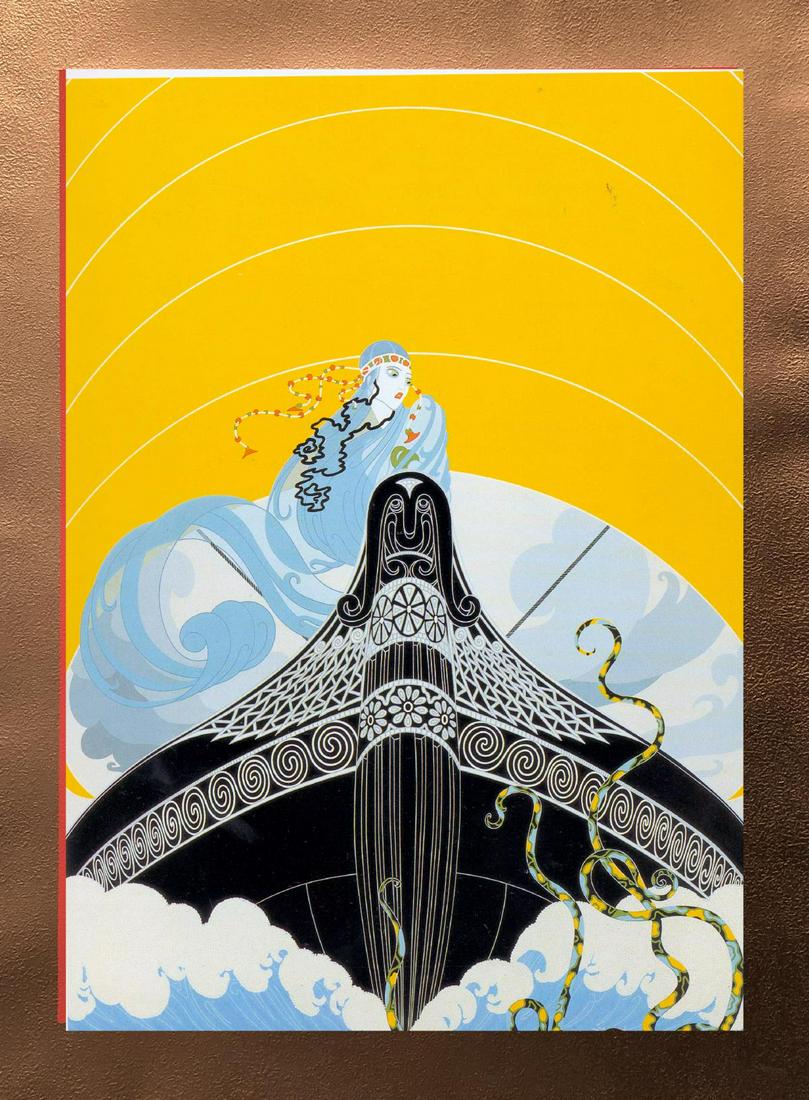 Erte - The Surprises of the Sea.: Artist: Erte Title: The Surprises of the Sea. Year: 1982 Dimensions: 33in. by 25in. Edition: 58 from the limited edition of 300. Publisher: Chromacomp New York<