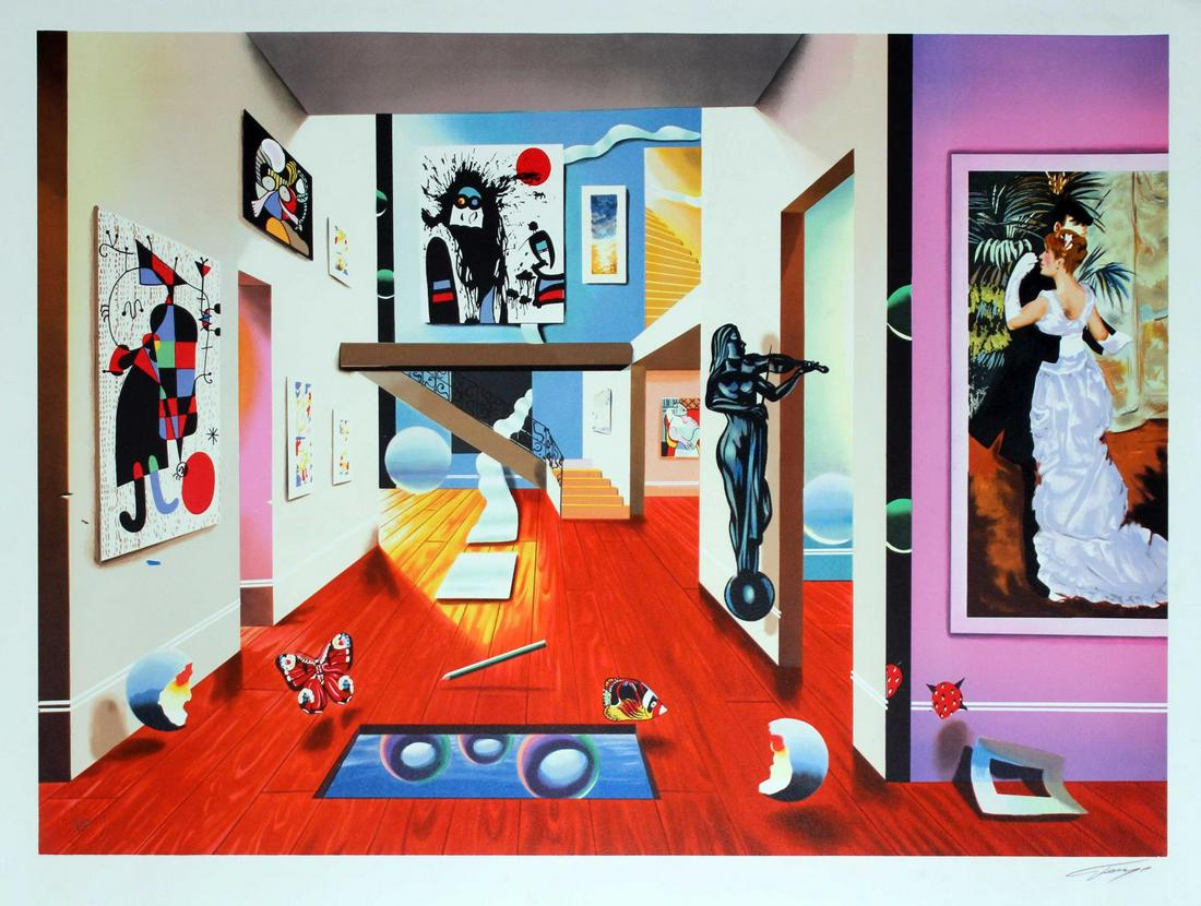 Ferjo - Homage to the Masters: Artist: Ferjo Title: Homage to the Masters Year: 2000 Dimensions: 24in. by 31.5in. Edition: Artist's Proof from the rare limited edition Medium: Original lithograph on pape