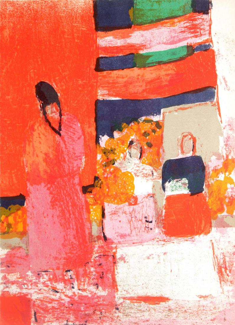 Bernard Cathelin - Mexique: Artist: Bernard Cathelin Title: Mexique Year: 1964 Dimensions: 7.5in. by 10in. Edition: From the rare limited edition Publisher: Fernand Mourlot and Jean Adhemar Paris