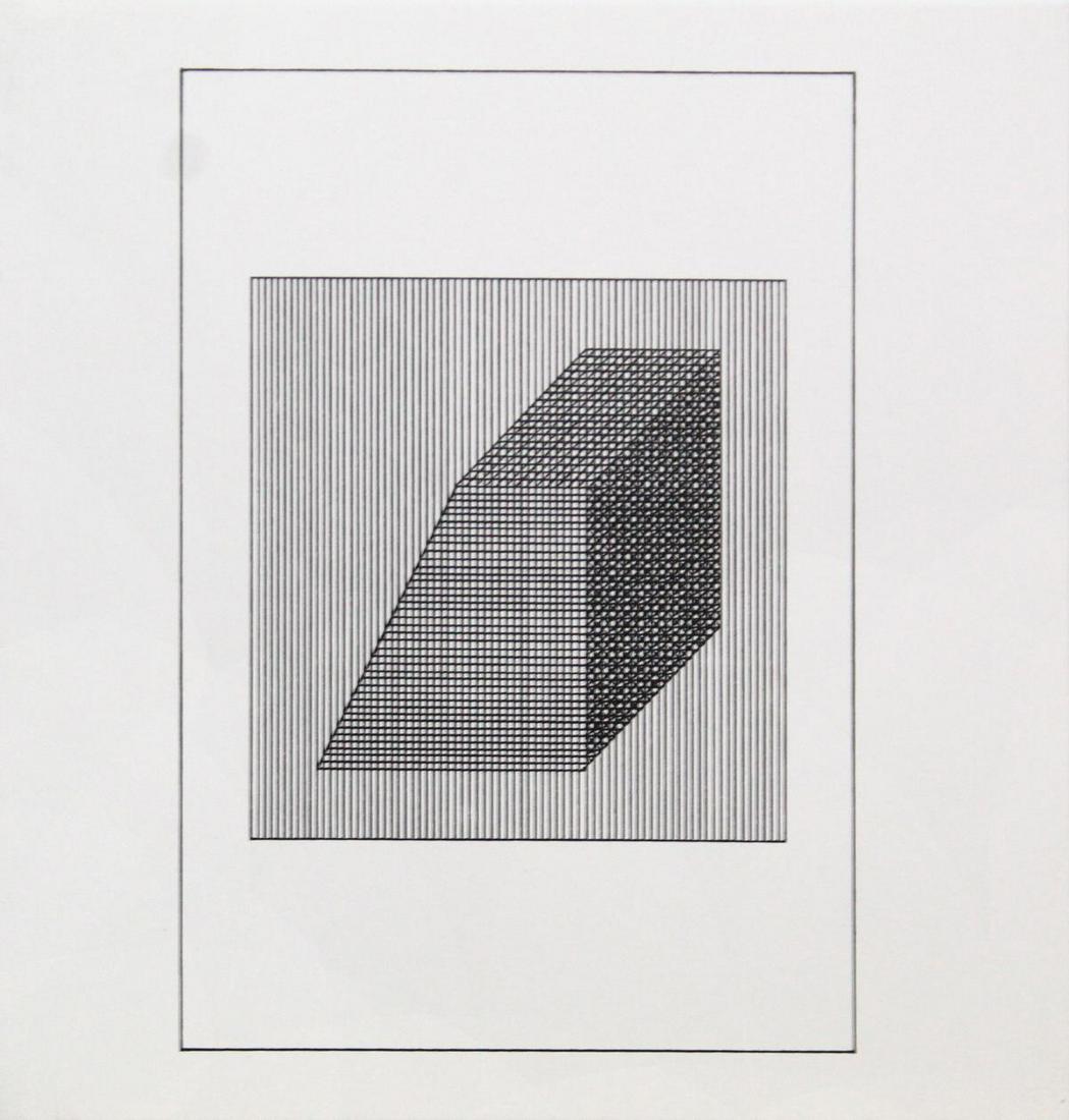 Sol Lewitt - Untitled from the Suite "Ficciones": Artist: Sol Lewitt Title: Untitled from the Suite "Ficciones" Year: 1984 Dimensions: 8in. by 8in. Edition: From the rare limited edition Publisher: Mackenzie-Ha