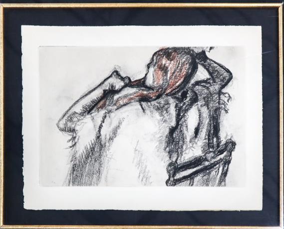 Edgar Degas - Seated Dancer with Red Hair: Artist: Edgar Degas Title: Seated Dancer with Red Hair Dimensions: 12.5in. by 10in. Edition: 133 out of 250 Publisher: Ambroise Vollard Editeur: Paris Suite: Da
