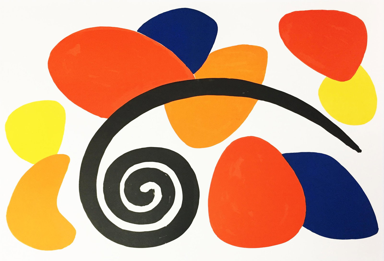 Alexander Calder - Untitled Orange Blue Yellow: Artist: Alexander Calder Title: Untitled Orange Blue Yellow Year: 1968 Dimensions: 15in. by 22in. Edition: From the rare limited edition Publisher: Maeght Paris