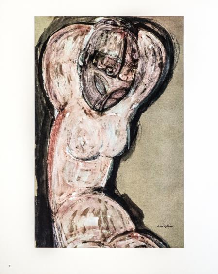 Amedeo Modigliani - Untitled Portrait of a Naked Women: Artist: Amedeo Modigliani Title: Untitled Portrait of a Naked Women Year: 1969 Dimensions: 22.25in. by 17.75in. Edition: From the rare limited edition 750 Publishe