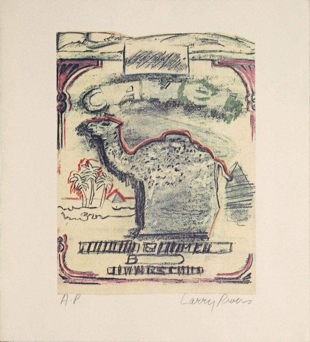 Larry Rivers - Camel: Artist: Larry Rivers Title: Camel Year: 1970 Dimensions: 15in. by 13.4in. Edition: From the rare limited Artist Proof edition Medium: Original serigraph on paper S