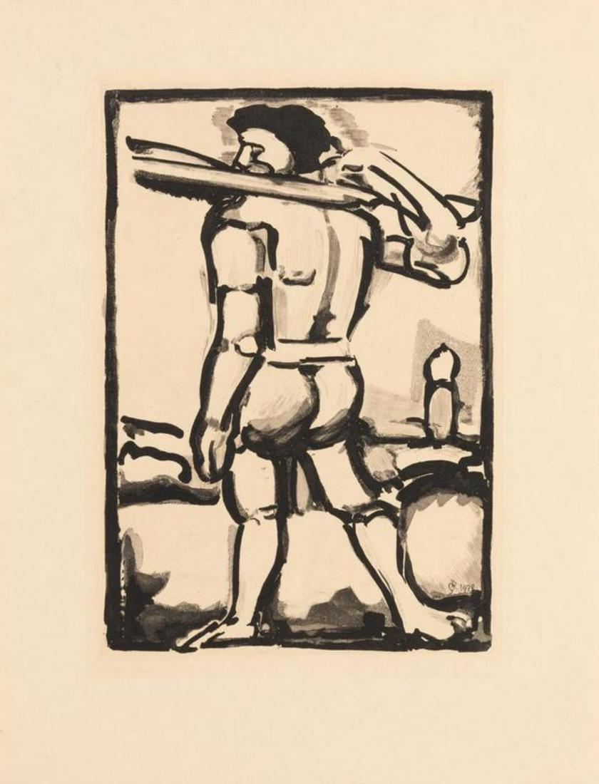 Georges Rouault - Untitled from "Miserere": Artist: Georges Rouault Title: Untitled from "Miserere" Year: 1923 Dimensions: 16in. by 23in. Edition: From the rare limited edition Medium: Original etching on paper