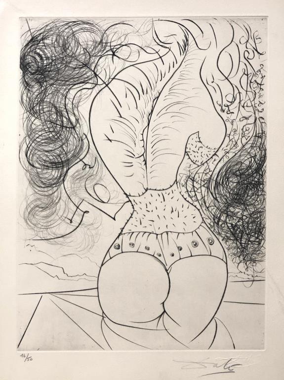 Salavdor Dali - Le torse: Artist: Salavdor Dali Title: Le torse Year: 1969 Dimensions: 11in. by 15in. Edition: From rare edition of 50 Suite: Venus in Furs Medium: Orignal