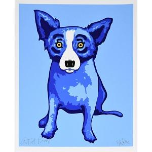 George Rodrigue - Blue Skies Shining on Me: Artist: George Rodrigue Title: Blue Skies Shining on Me Year: 2005 Dimensions: 15in. by 12in. Edition: From the rare limited edition of 190 Medium: Original sil