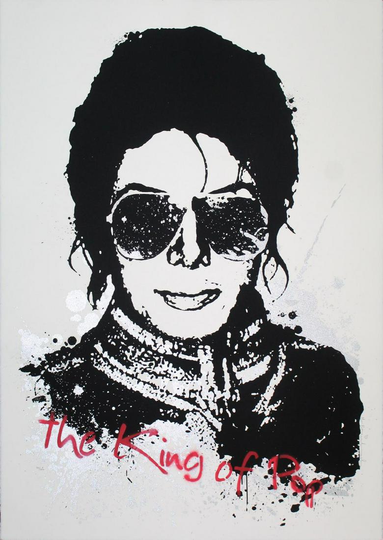 Mr. Brainwash - King of Pop: Artist: Mr. Brainwash Title: King of Pop Year: 2009 Dimensions: 22 1/2in. by 30in. Edition: From the rare limited edition of 250 Medium: Original serigraph and
