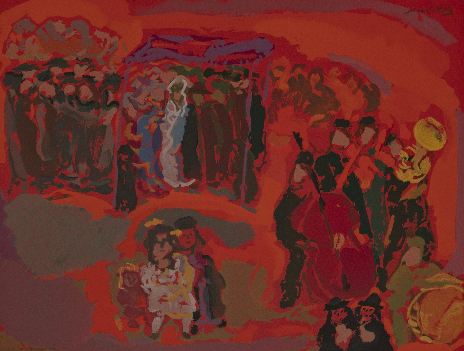 Emmanuel Mane-Katz - Untitled 7: Artist: Emmanuel Mane-Katz Title: Untitled 7 Year: 1966 Dimensions: 27 1/2in. by 21 1/4 in. Suite: Douze Lithographies pour Stempeniou de Cholem Aleikheim Medium:</