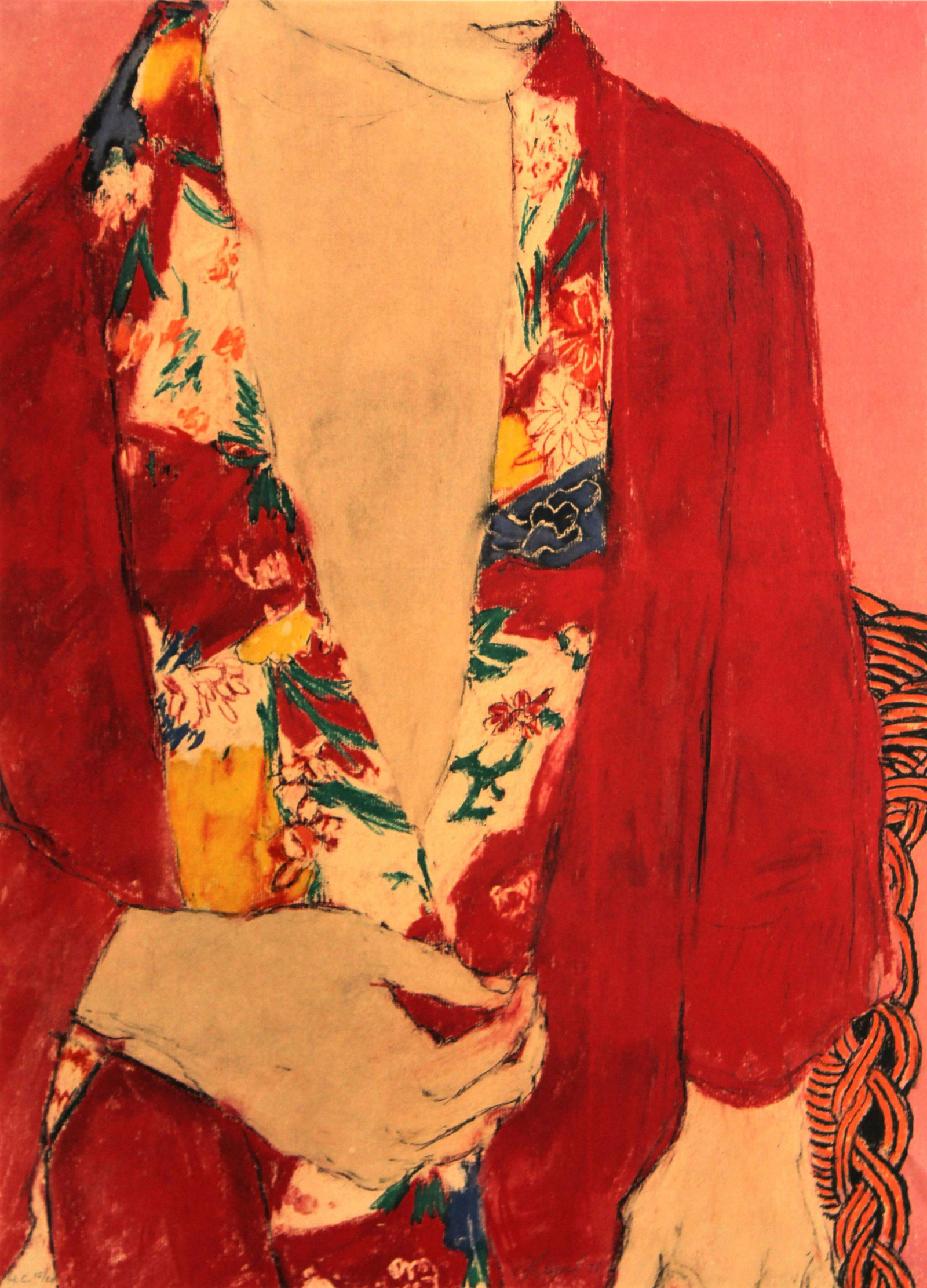 George Segal - Woman Standing with Red Jacket: Artist: George Segal Title: Woman Standing with Red Jacket Year: 1978 Dimensions: 29in. by 21in. Edition: H.C. 15 from the limited edition of 20 Medium: Origina