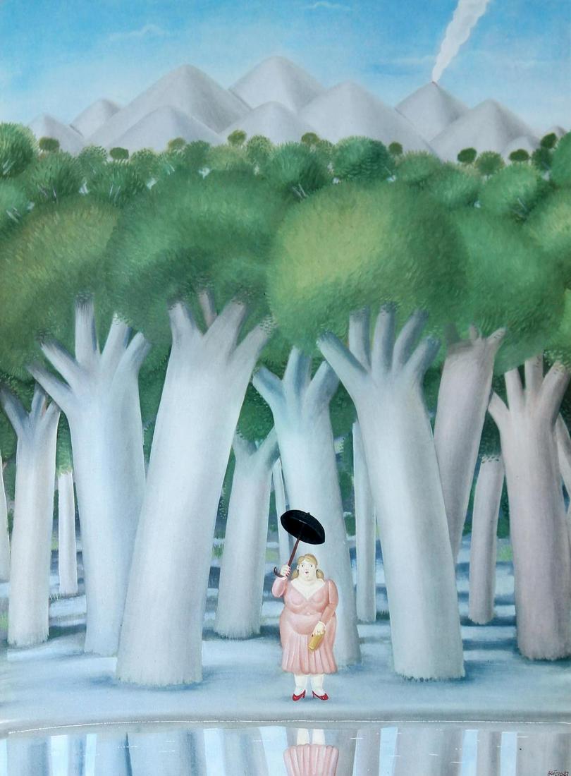 Fernando Botero (after) - The Walk: Artist: Fernando Botero (after) Title: The Walk Year: 1983 Dimensions: 16in. by 12in. Edition: From the limited edition of 200 Publisher: Harry N. Abrams Inc. New York