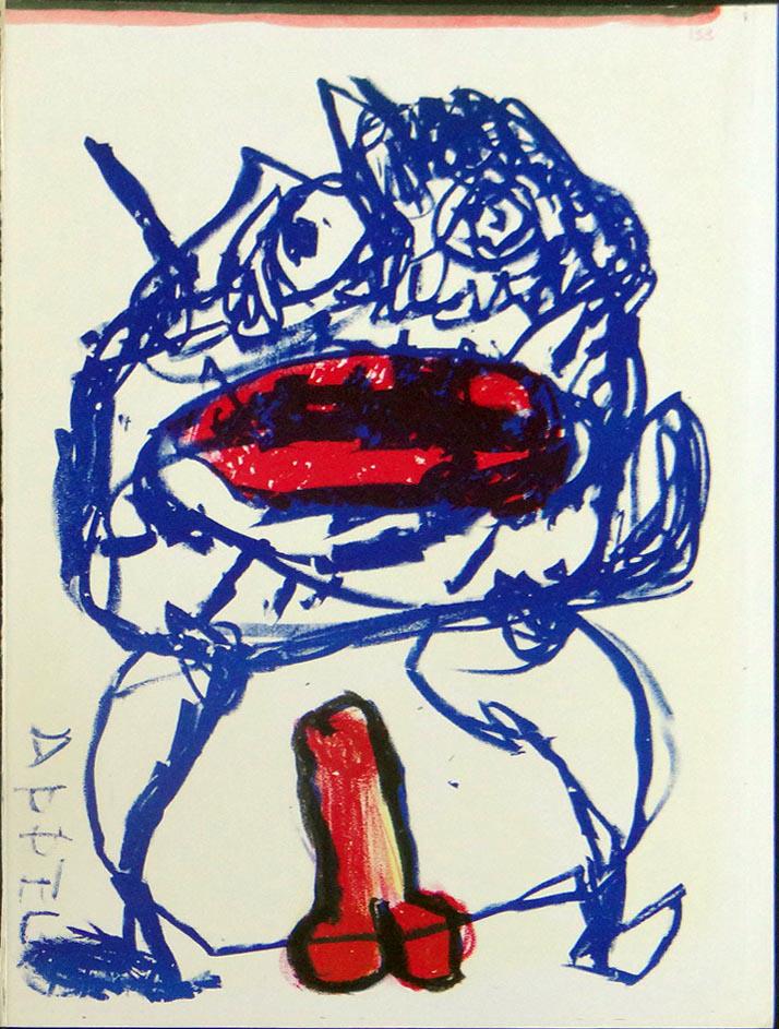 Karel Appel, from One Cent Life: Artist: Karel Appel Title: Untitled Year: 1964 Suite: Once Cent Life Medium: Original lithograph on paper Edition: From the rare limited edition of 2,000 Publisher: E.W. Kornfeld, Switzerland