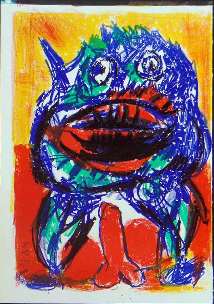 Karel Appel, from One Cent Life: Artist: Karel Appel Title: Untitled Year: 1964 Suite: Once Cent Life Medium: Original lithograph on paper Edition: From the rare limited edition of 2,000 Publisher: E.W. Kornfeld, Switzerland