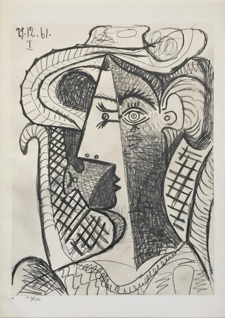 Pablo Picasso (After) - 29.12.61 I from "Les: Artist: Pablo Picasso (After) Title: 29.12.61 I from "Les Dejeuneres" Year: 1962 Dimensions: 14 1/2in. by 10 1/2in. Edition: from the rare limited edition of 150