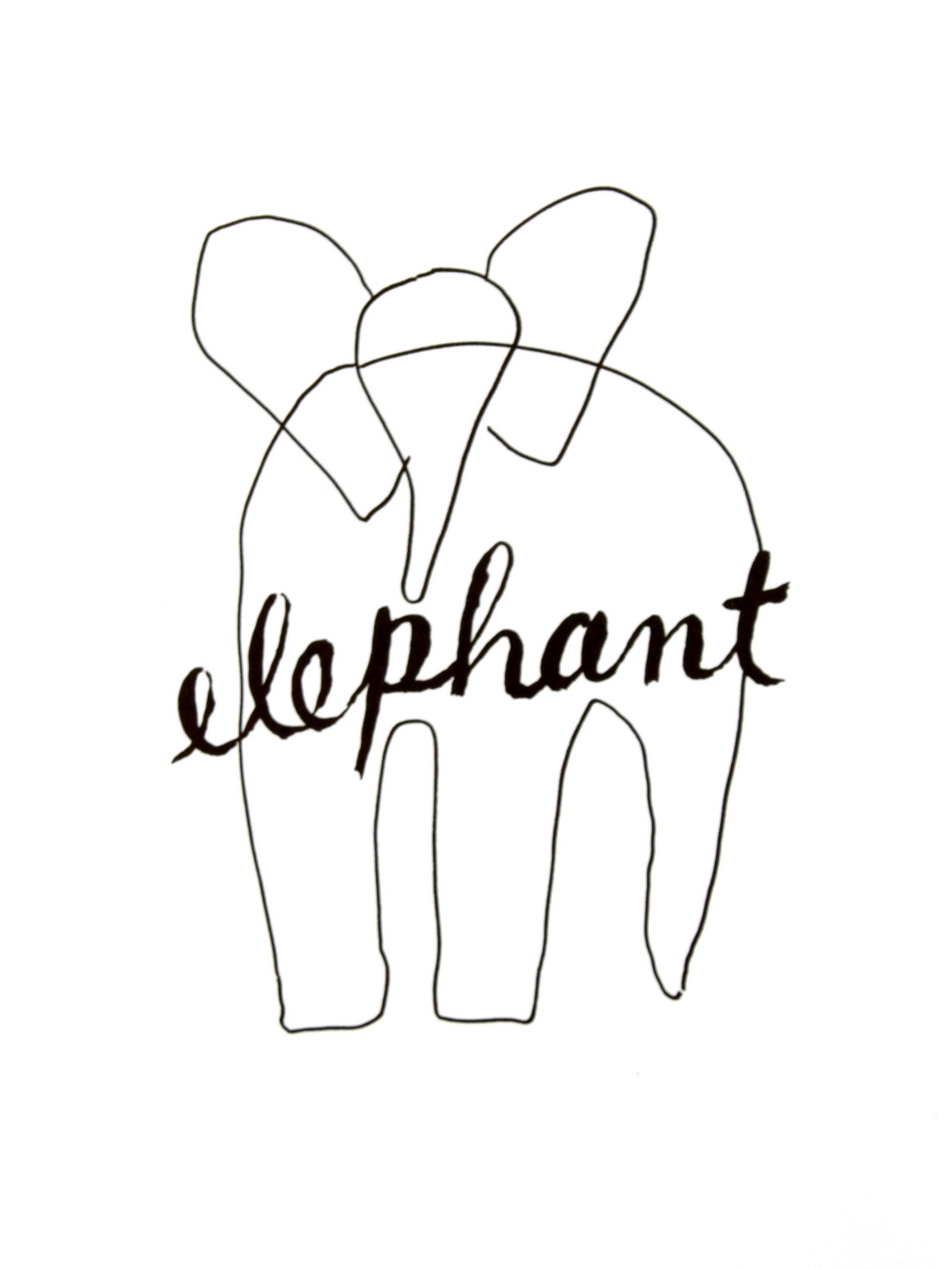 Man Ray - Elephant: Artist: Man Ray Title: Elephant Year: 1948 Dimensions: 15in. by 11.25in. Edition: From the limited edition of 150 Publisher: Editions Pierre Belfond Paris <