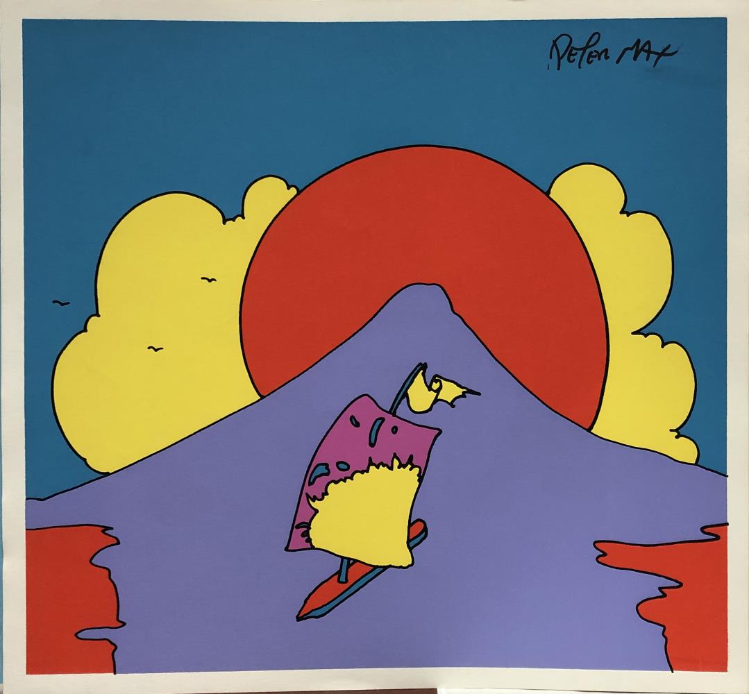 Peter Max - Floating in Peace: Artist: Peter Max Title: Floating in Peace Year: 1971 Dimensions: 16in. by 19in. Edition: From the rare limited edition Medium: Origina Lithograph C