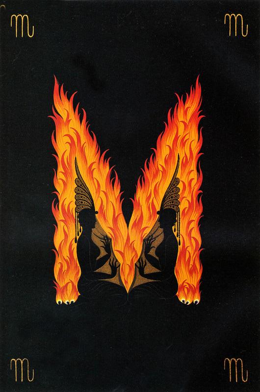 Erte - The Letter M: Artist: Erte Title: The Letter M Year: 1976 Dimensions: 19in. by 13 1/2in. Weight: 0 Edition: From the Rare Limited Edition 350 Publisher: Circle