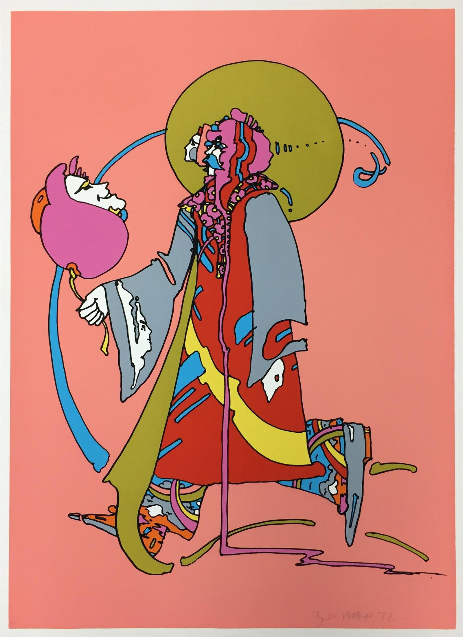 Peter Max - Mexican Welcoming Committee: Artist: Peter Max Title: Mexican Welcoming Committee Year: 1972 Dimensions: 22in. by 30in. Edition: From the Rare Limited Edition of 100 Medium: Serigraph in Co