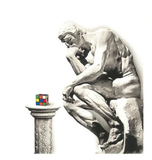 Mr. Brainwash - Rubik: Artist: Mr. Brainwash Title: Rubik's Thinker Year: 2020 Dimensions: 16in. by 16in. Edition: From the Rare Limited Edition of 50 Publisher: Mr. Brainwash