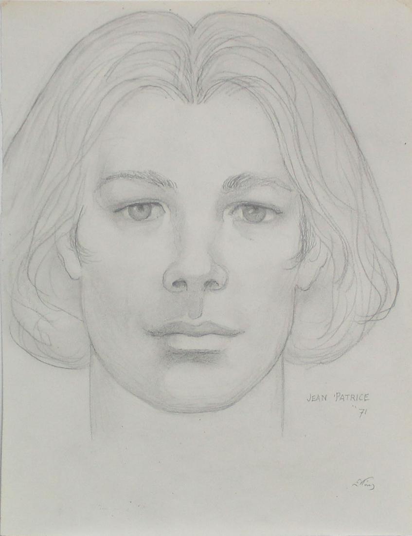Emlen Etting - Jean Patrice: Artist: Emlen Etting Title: Jean Patrice Year: 1971 Dimensions: 7 1/2in. by 10in. Edition: Unique One of a Kind Artwork Suite: Heads of Boys Medium:<