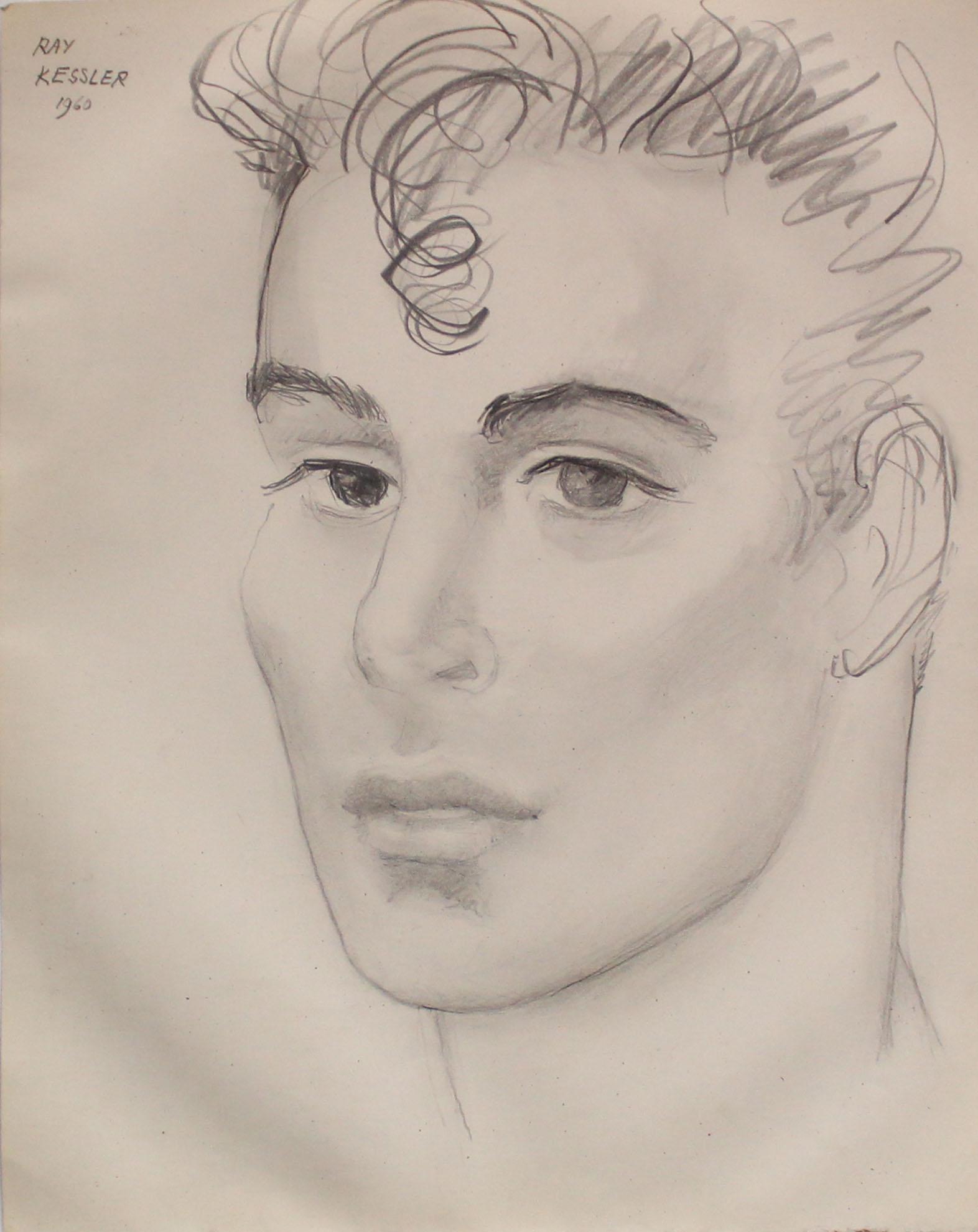 Emlen Etting - Ray Kessler II: Artist: Emlen Etting Title: Ray Kessler II Year: 1960 Dimensions: 9 3/4in. by 12 1/4in. Edition: Unique One of a Kind Artwork Suite: Heads of Boys Me