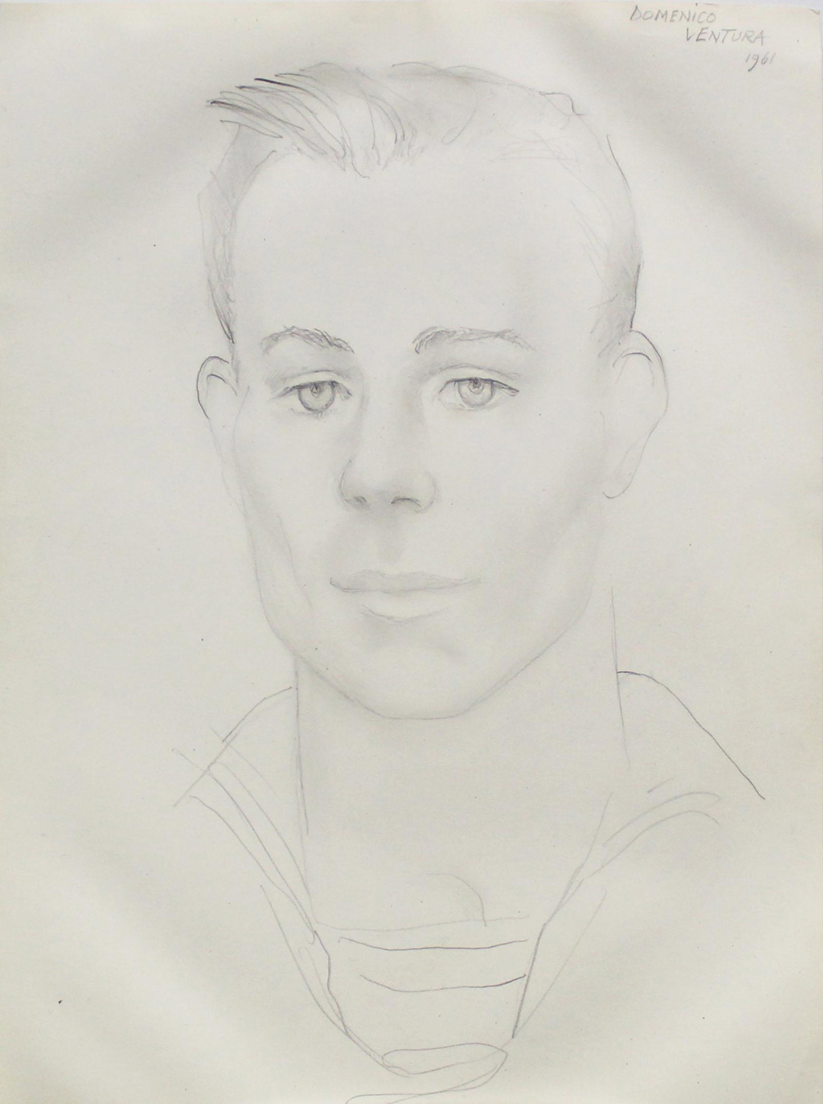 Emlen Etting - Domenico Ventura: Artist: Emlen Etting Title: Domenico Ventura Year: 1961 Dimensions: 9 5/8in. by 12 5/8in. Edition: Unique One of a Kind Artwork Suite: Heads of Boys