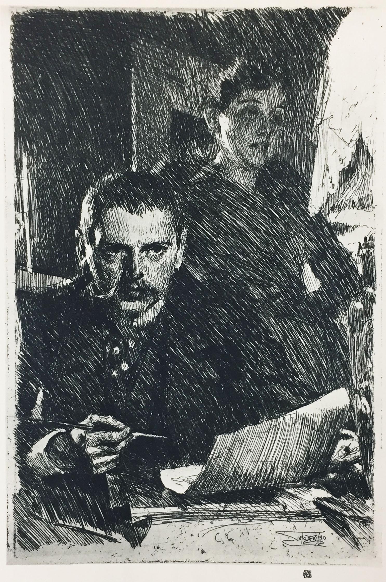 Anders Zorn - Zorn and His Wife: Artist: Anders Zorn Title: Zorn and His Wife Year: 1925 Dimensions: 12 1/4in. by 9 1/2in. Edition: From the Rare Limited Edition Publisher: The Studio London
