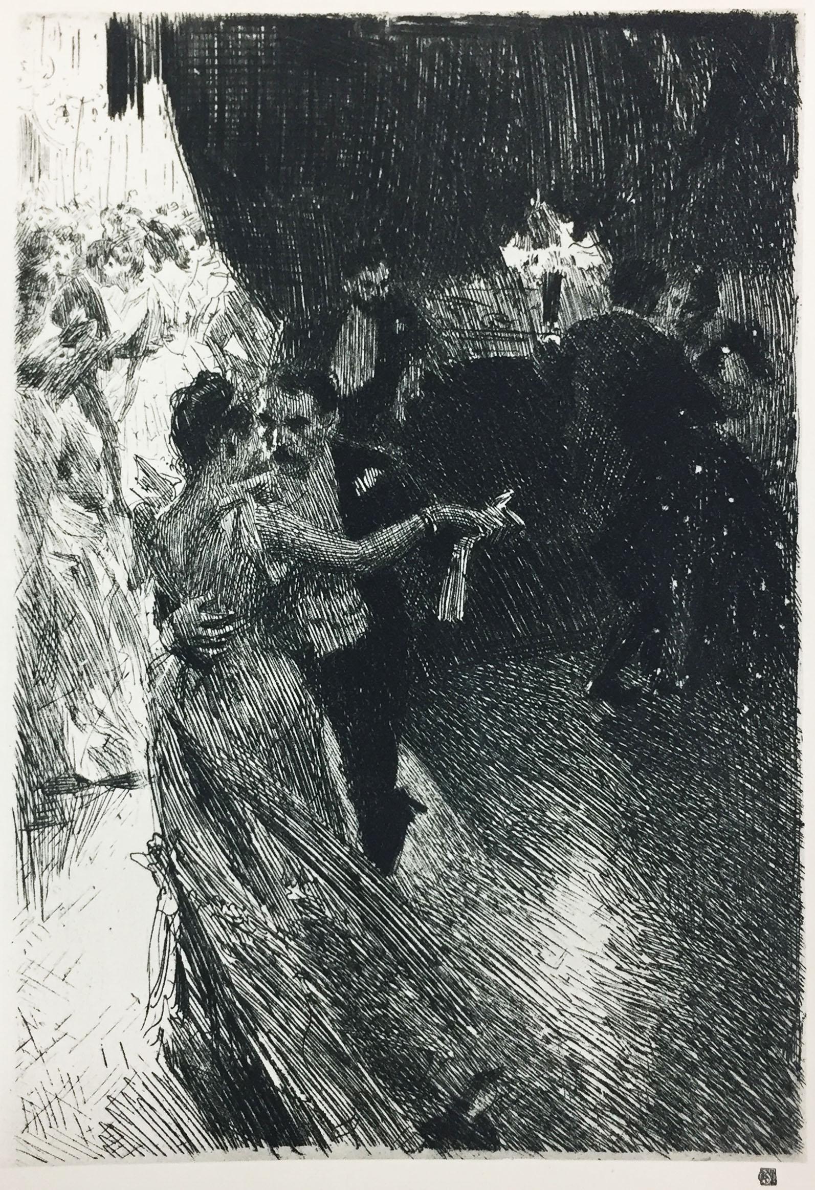 Anders Zorn - The Waltz: Artist: Anders Zorn Title: The Waltz Year: 1925 Dimensions: 12 1/4in. by 9 1/2in. Edition: From the Rare Limited Edition Publisher: The Studio London