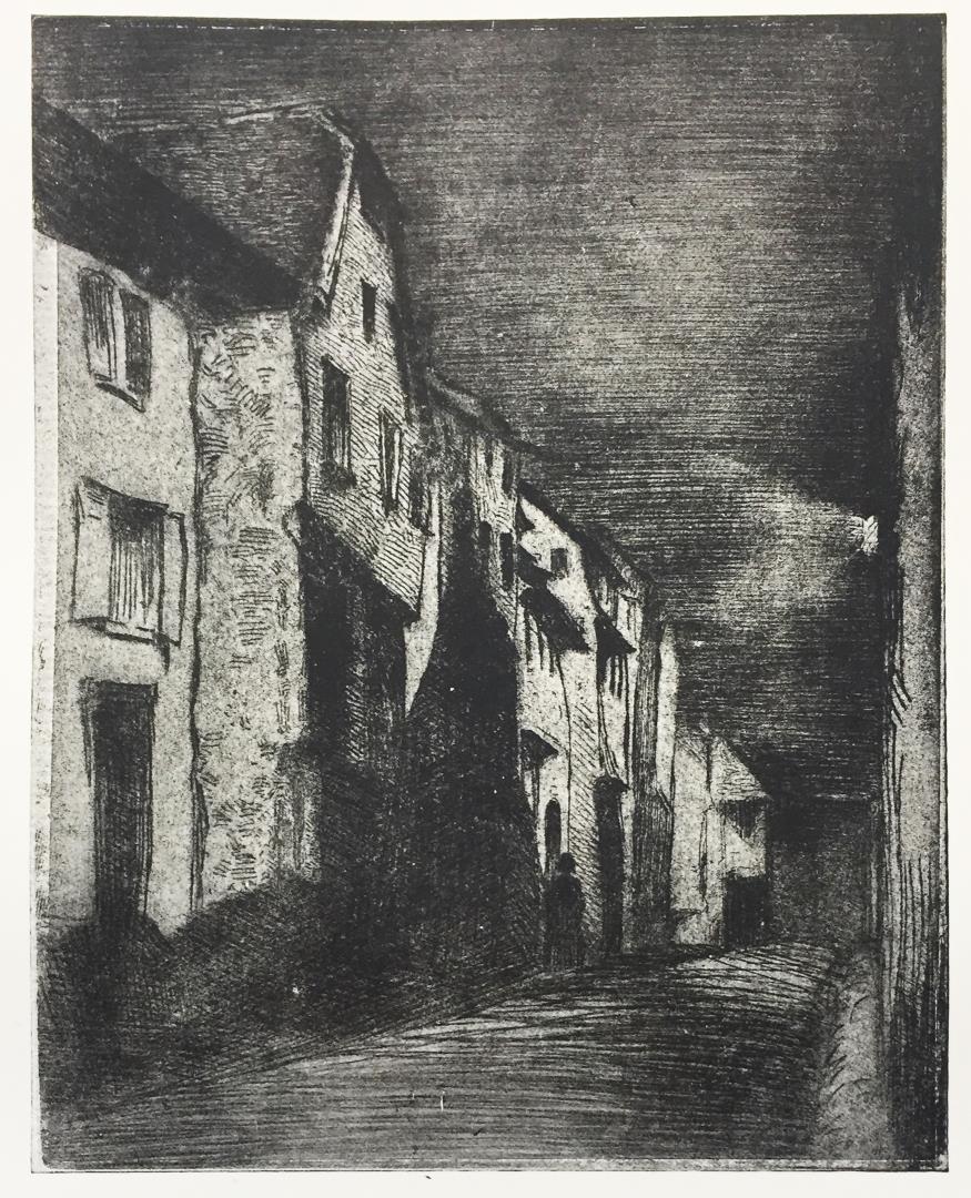 James McNeill Whistler (After)- Street at Saverne: Artist: James McNeill Whistler Title: Street at Saverne (Fifth State French Set) Year: 1922 Dimensions: 14 3/4in. by 11 1/4in. Edition: From the Rare Limited Edition of 200