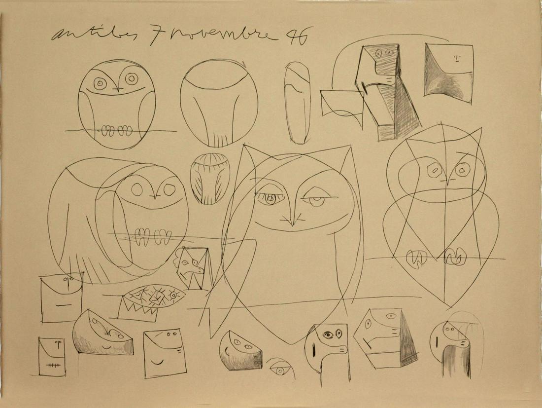Pablo Picasso - Untitled from "Mes dessins d'Antibes" (1 of 2)