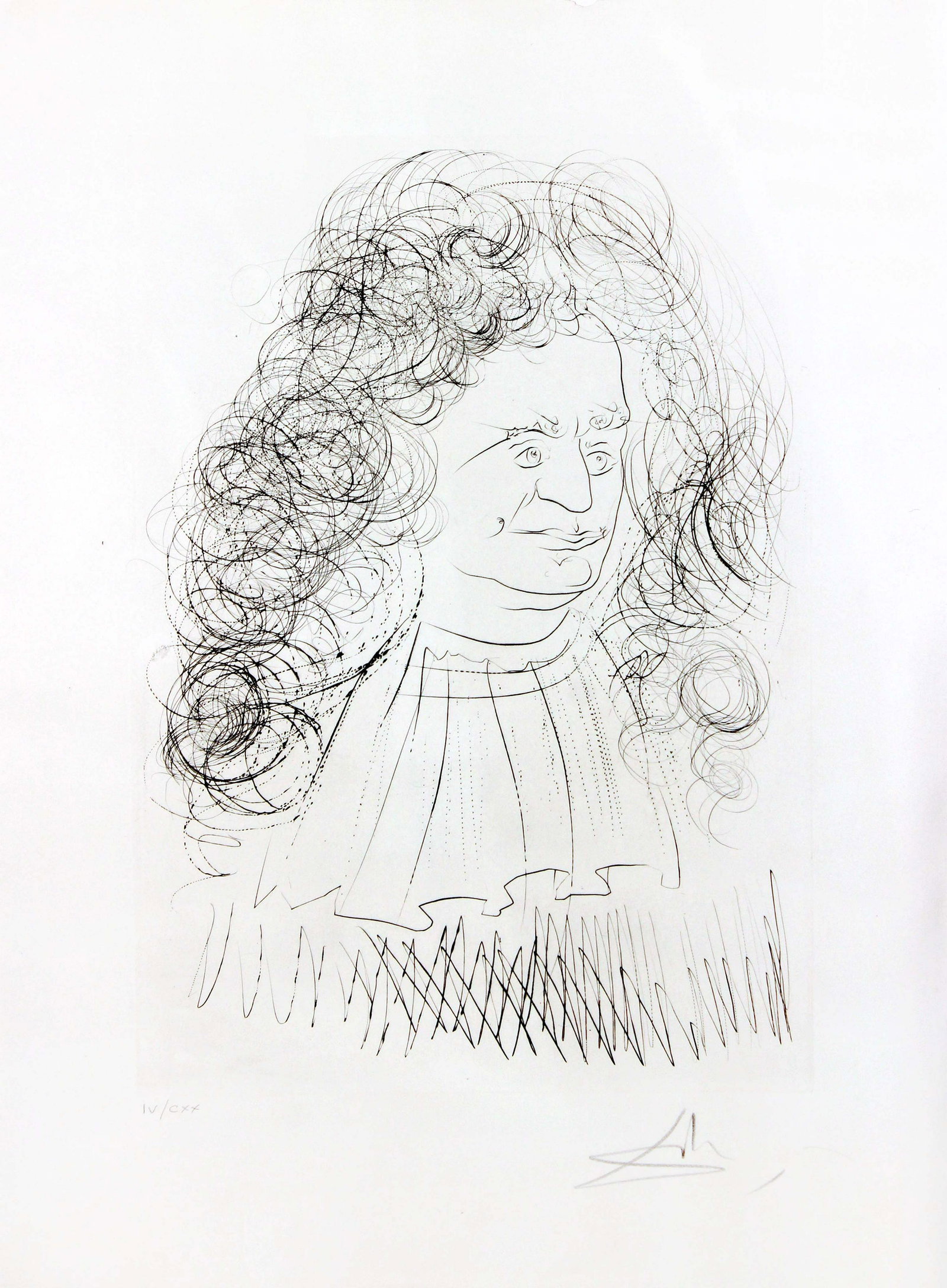 Salvador Dali - Portrait of La Fontaine (1 of 2)